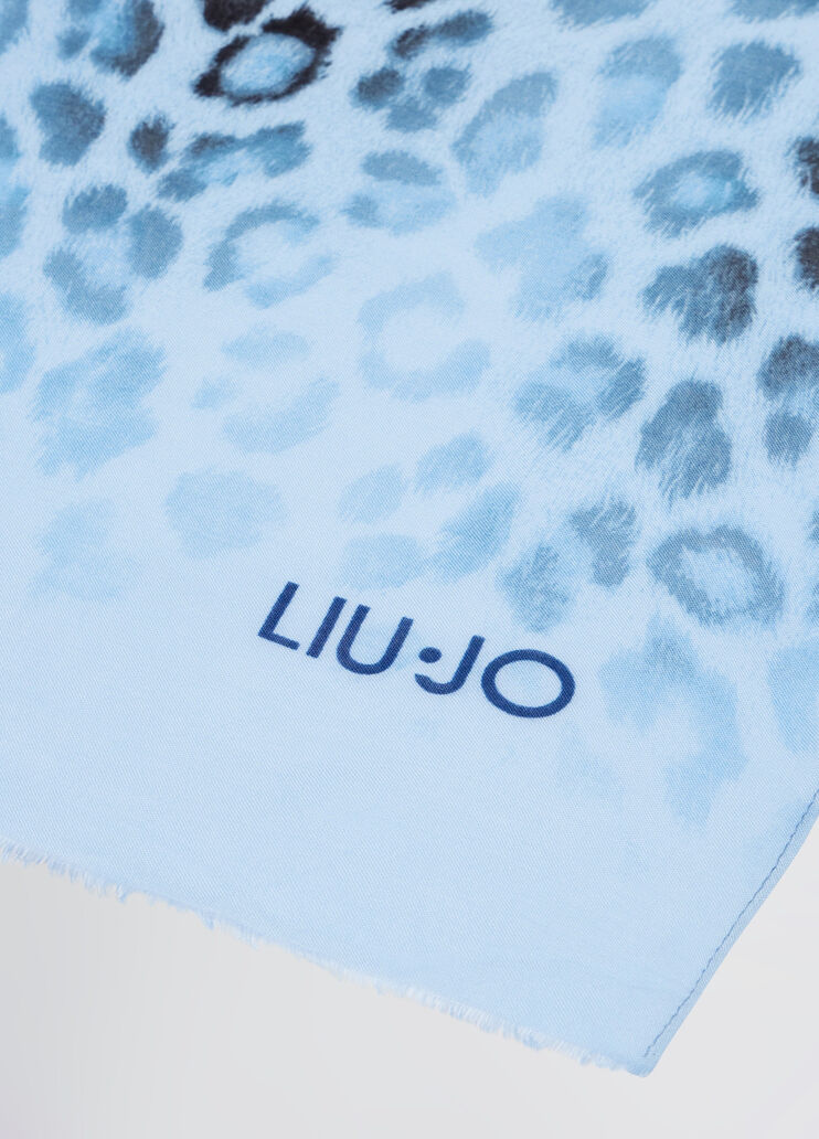 Animal-print stole sky blue Liu Jo - large image number 3 Animal-print stole sky blue Liu Jo - large image number 3