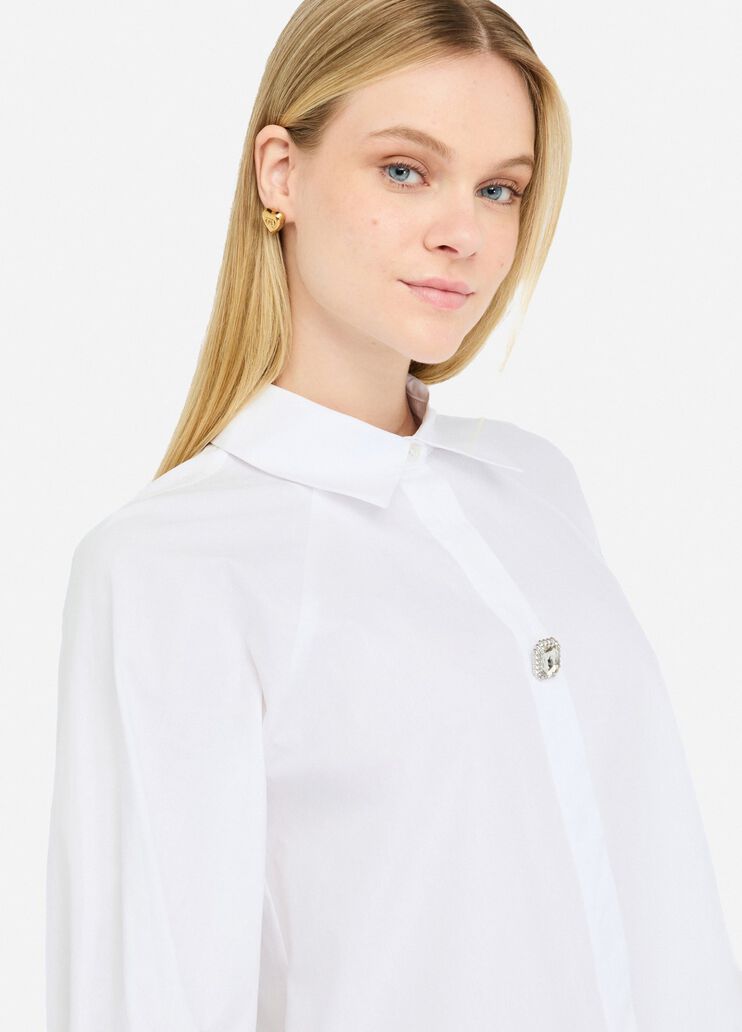 Cotton shirt with ties white Liu Jo - large image number 2 Cotton shirt with ties white Liu Jo - large image number 2