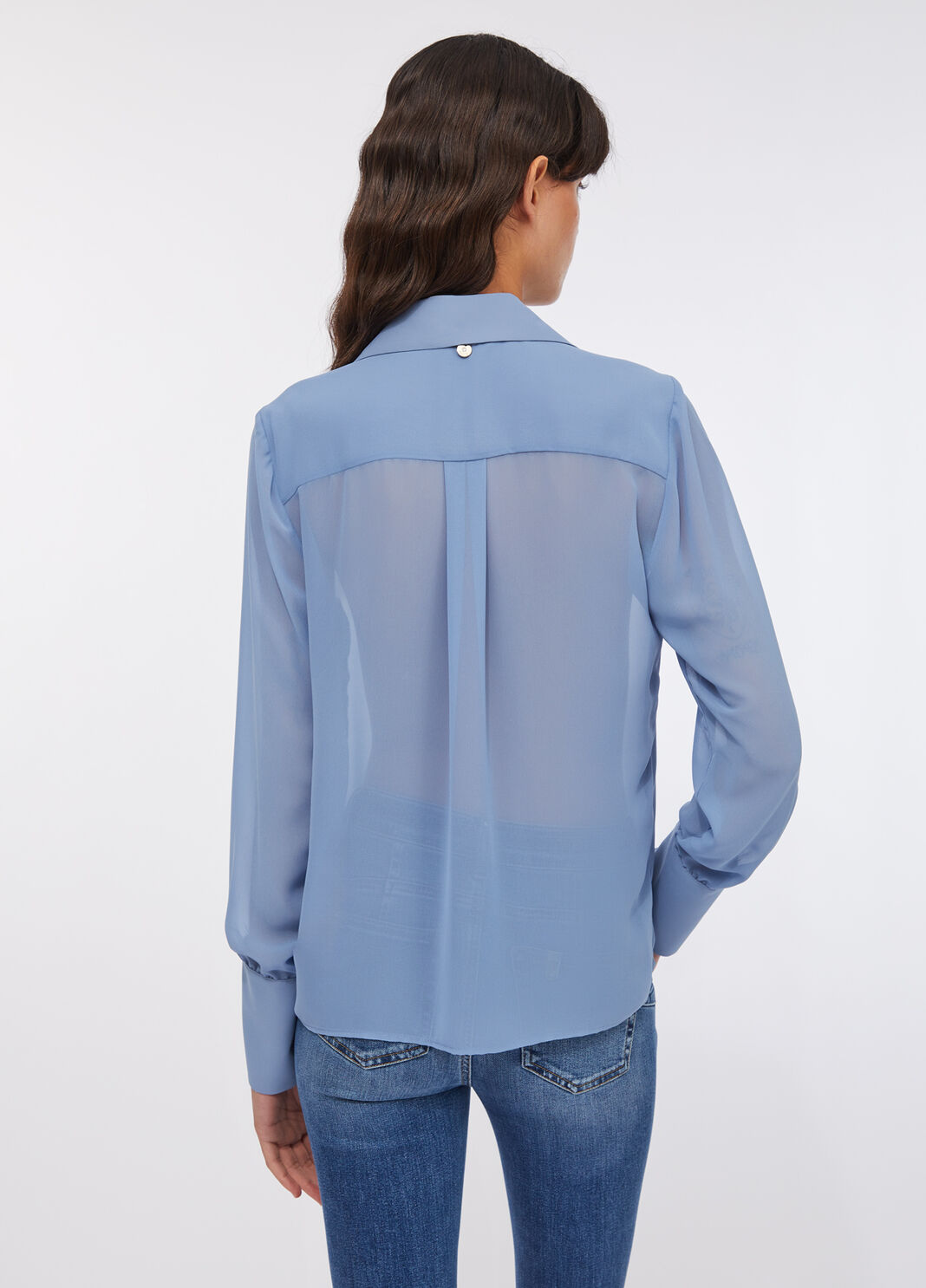 Shirt with beads light blue Liu Jo - large image number 1