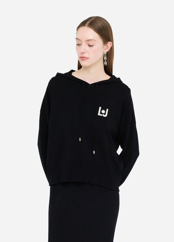 Knit sweatshirt black Liu Jo - medium Knit sweatshirt black Liu Jo - medium
