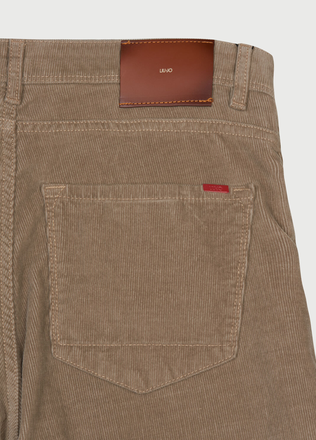 Pantal&oacute;n de terciopelo Beige Liu Jo - large image number 3