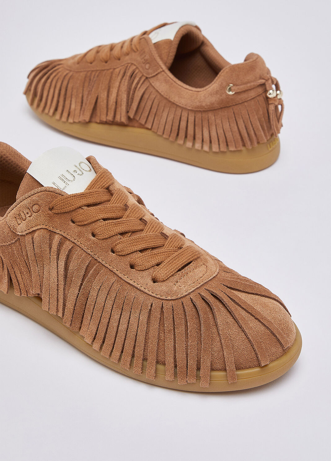 Suede Fringe Sneakers dark beige Liu Jo - large image number 6
