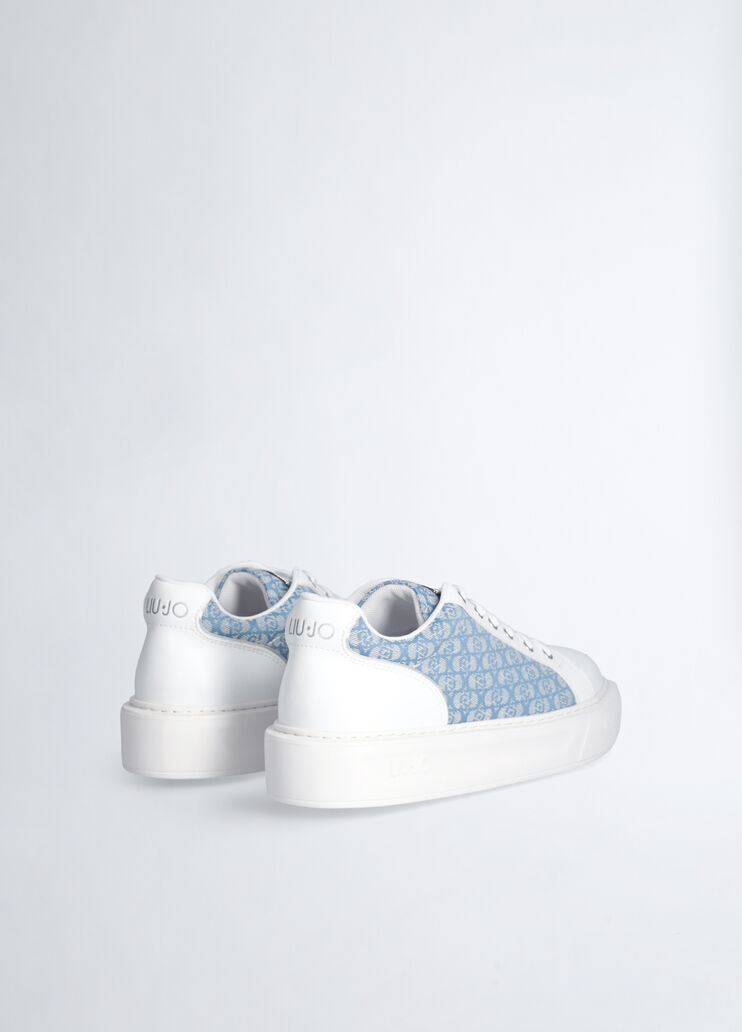 Monogram leather sneakers denim Liu Jo - large image number 3 Monogram leather sneakers denim Liu Jo - large image number 3