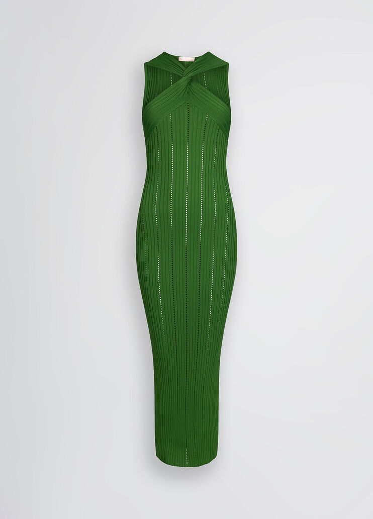 Knit sheath dress green Liu Jo - large image number 6 Knit sheath dress green Liu Jo - large image number 6