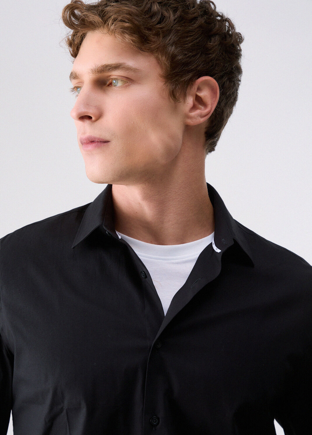 Slim Fit Poplin Shirt black Liu Jo - large image number 4