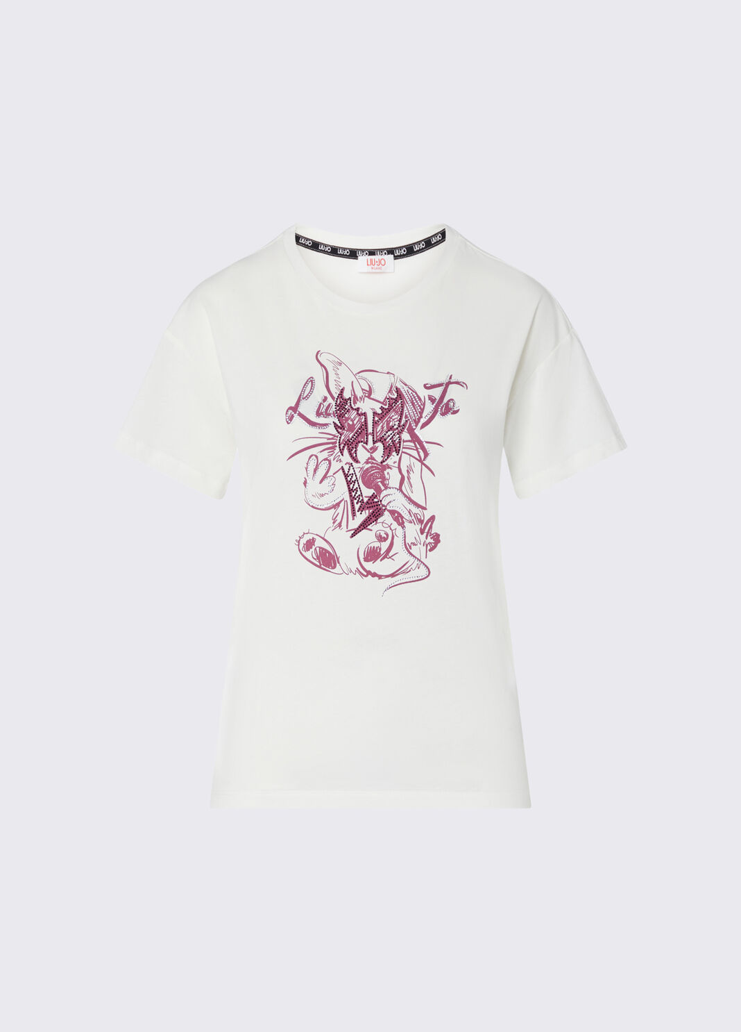 Raccoon Rock T-shirt white/rabbit Liu Jo - large image number 6