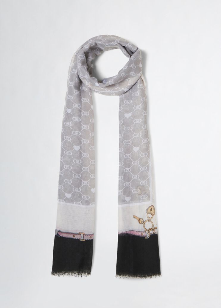 Grey and pink Liu Jo Better stole black Liu Jo - large image number 1 Grey and pink Liu Jo Better stole black Liu Jo - large image number 1