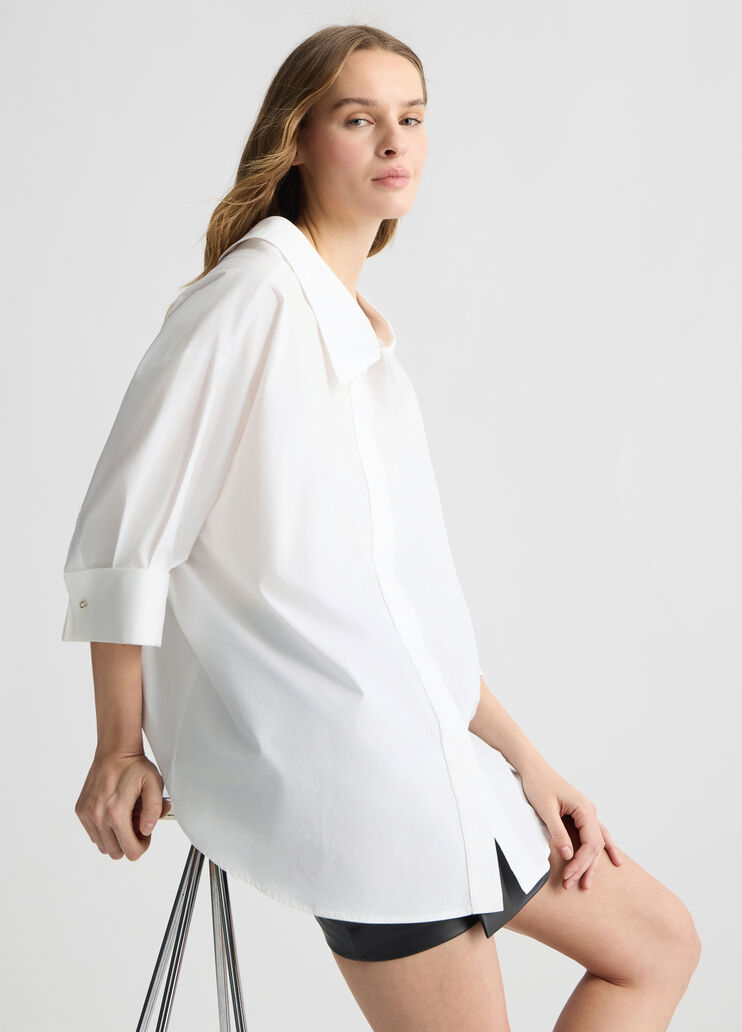 White poplin shirt white Liu Jo - large image number 3 White poplin shirt white Liu Jo - large image number 3