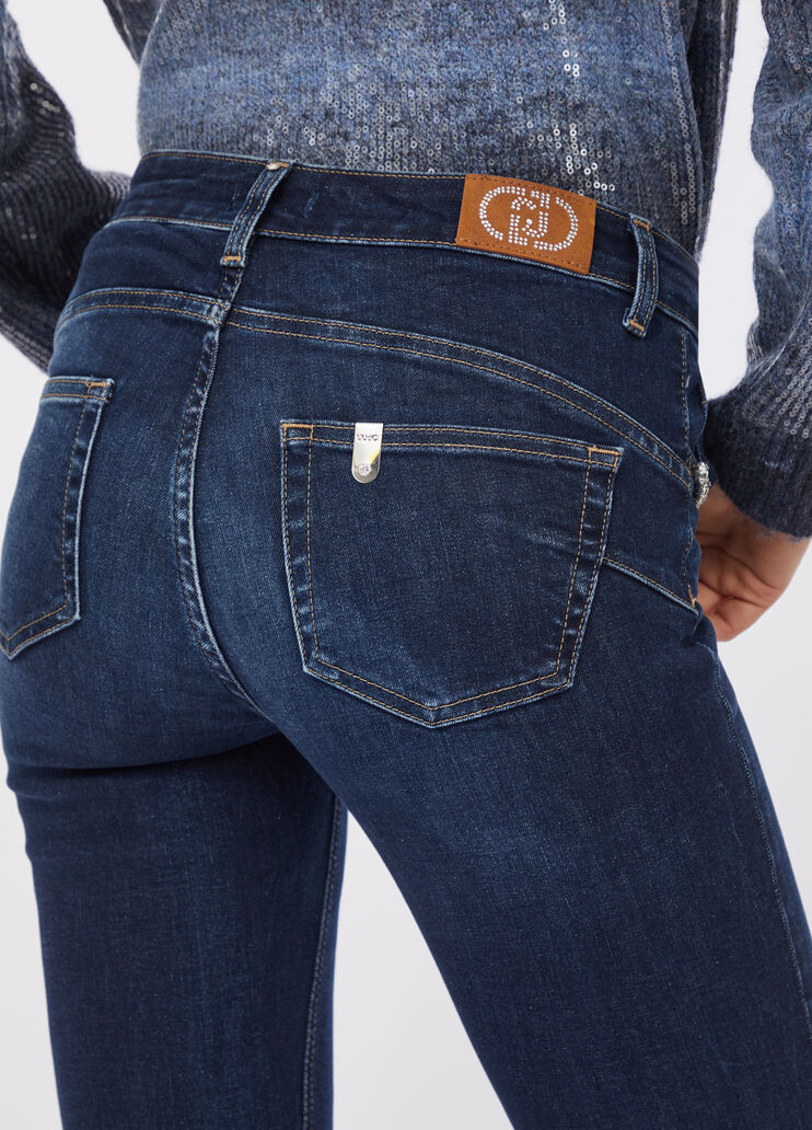 Slim-Jeans mit Rissen Dunkles Denimblau Liu Jo - large image number 4