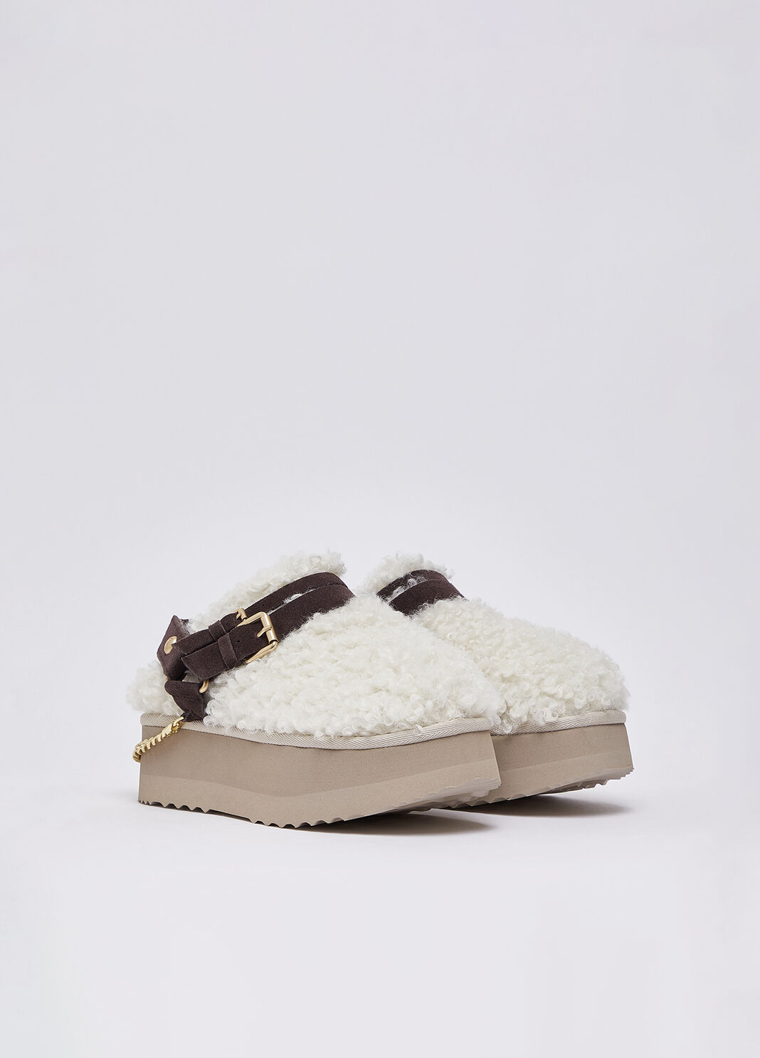 Sabot in tessuto teddy moka Liu Jo - large image number 1