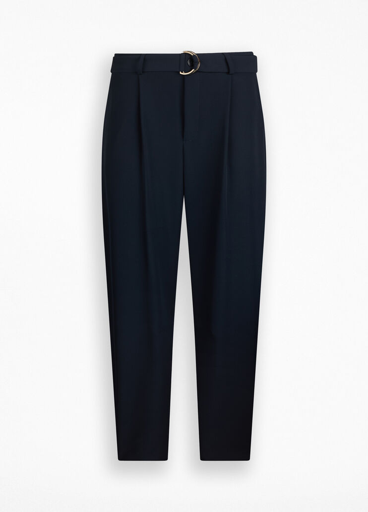 Balloon trousers with darts navy blue Liu Jo - large image number 6 Balloon trousers with darts navy blue Liu Jo - large image number 6