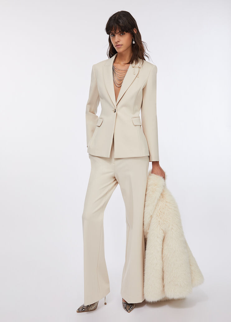 Blazer avec broche ornée de pierres blanc Liu Jo - large image number 5