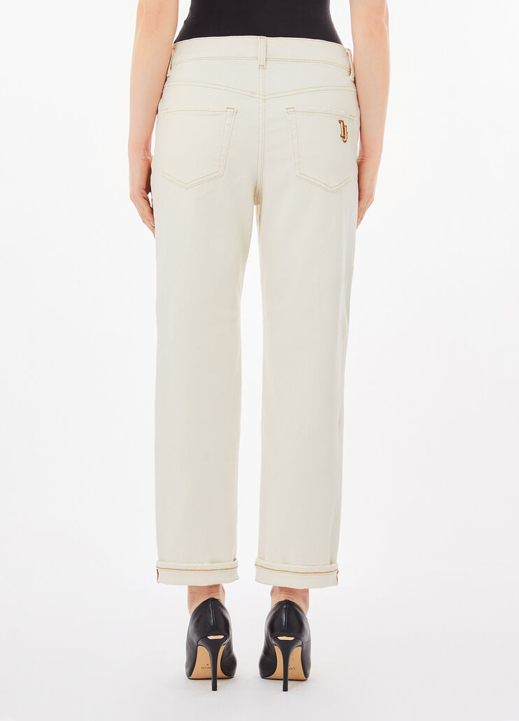 Boyfriend-Jeans mit niedrigem Bund Ecru Liu Jo - medium