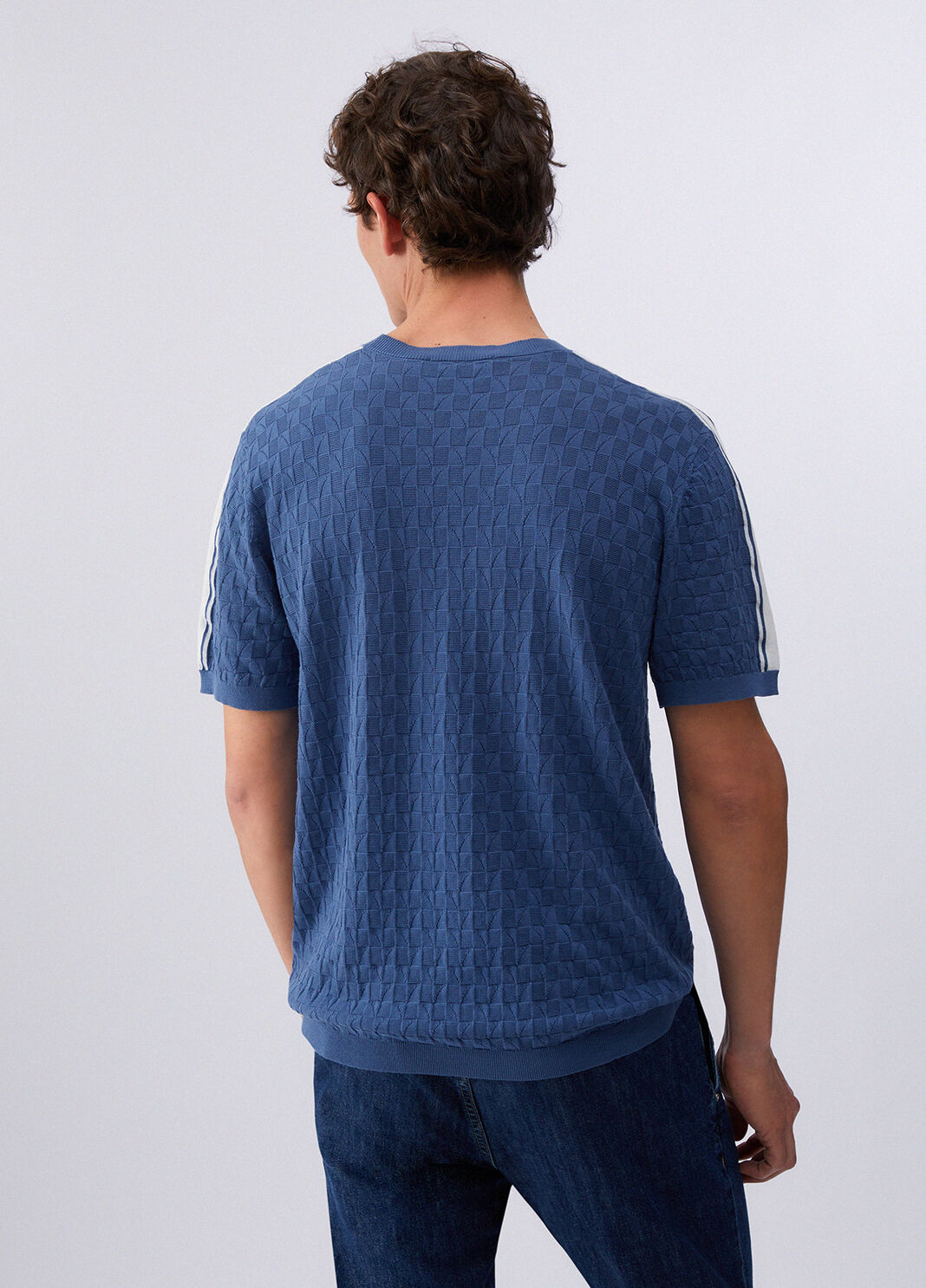 Jacquard knit T-shirt blue Liu Jo - large image number 1