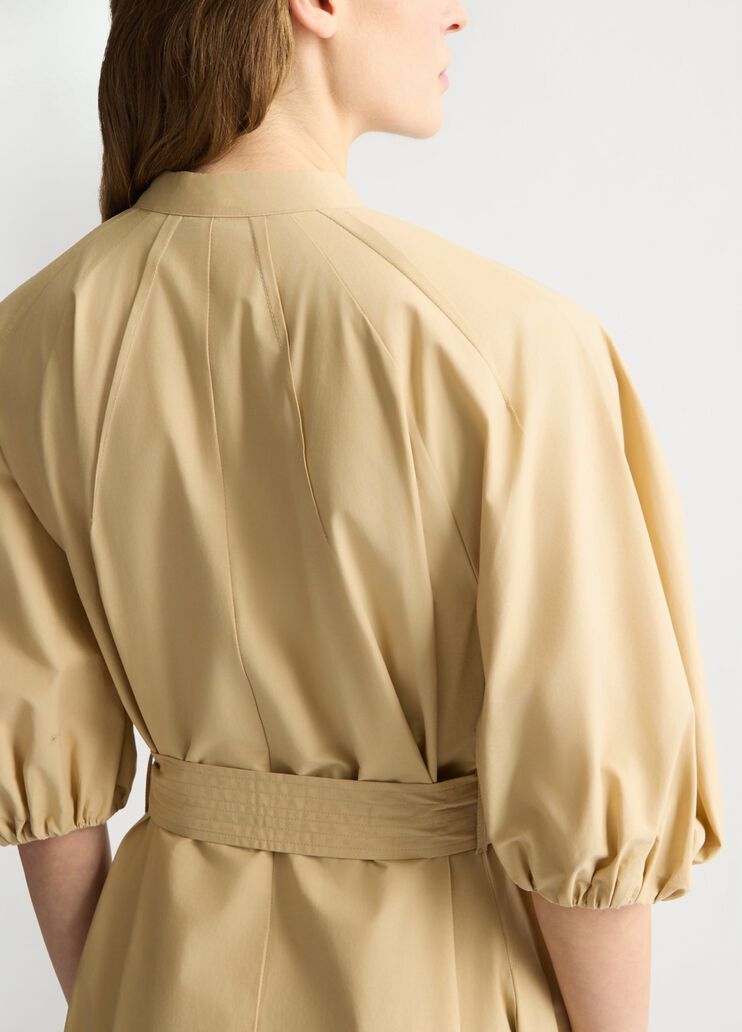 Cotton dress with belt beige Liu Jo - large image number 4 Cotton dress with belt beige Liu Jo - large image number 4