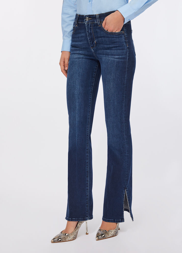 High-rise flared jeans dark blue denim Liu Jo - medium