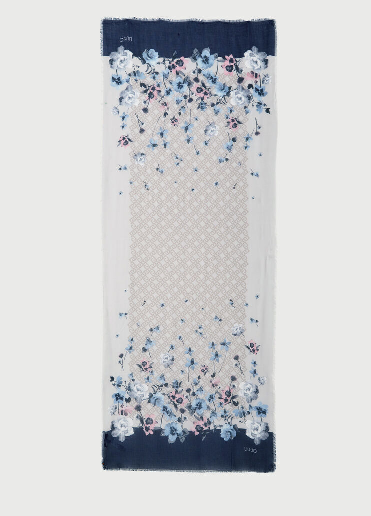 Foulard with flowers Dark Blue Liu Jo - large image number 0 Foulard with flowers Dark Blue Liu Jo - large image number 0