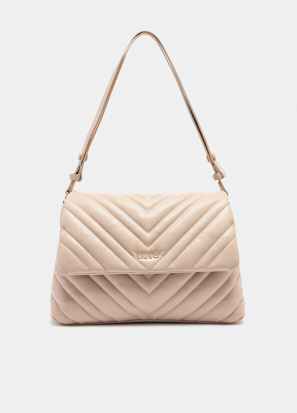 Medium quilted hobo bag beige Liu Jo - medium
