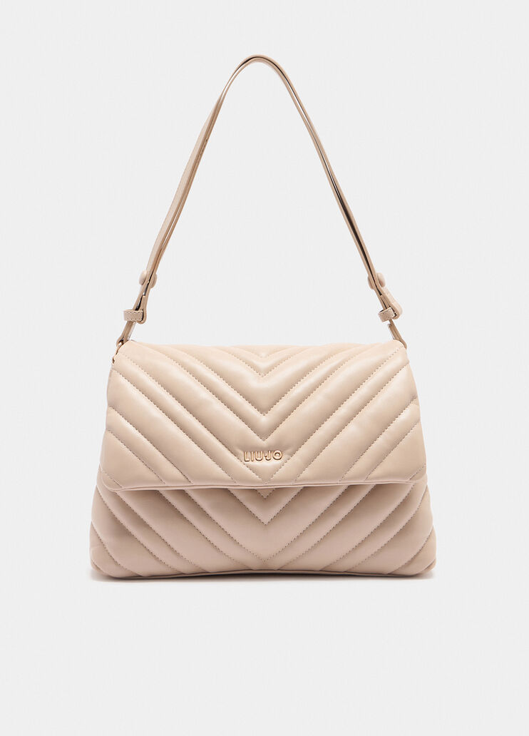 Medium quilted hobo bag beige Liu Jo - large image number 0 Medium quilted hobo bag beige Liu Jo - large image number 0
