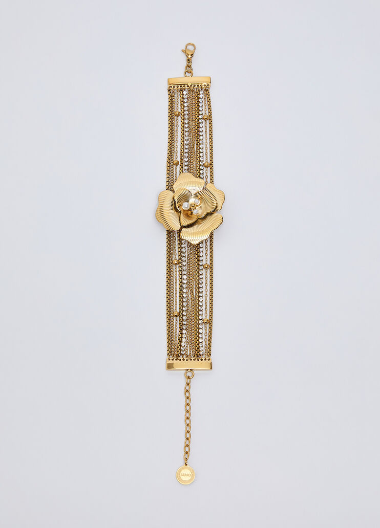 Bracelet with Rose and Tassels gold Liu Jo - medium