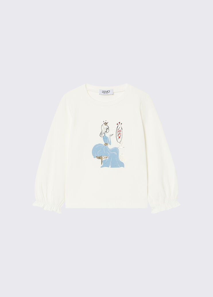 T-shirt &agrave; manches longues imprim&eacute; princesse Liu Jo - medium