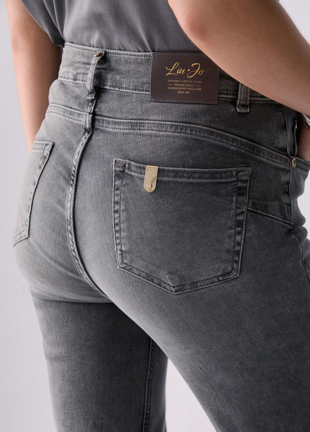 Jeans bootcut denim grigio Liu Jo - large image number 4