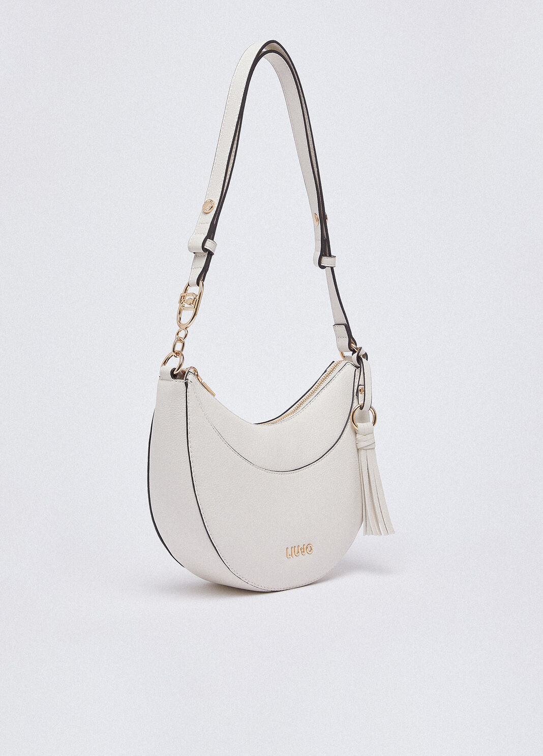 Medium hobo bag with charm cream Liu Jo - large image number 2