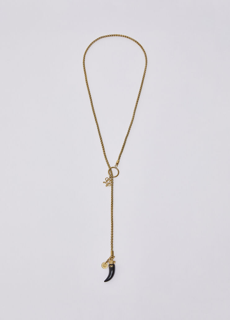 Long necklace with horn charms black Liu Jo - medium