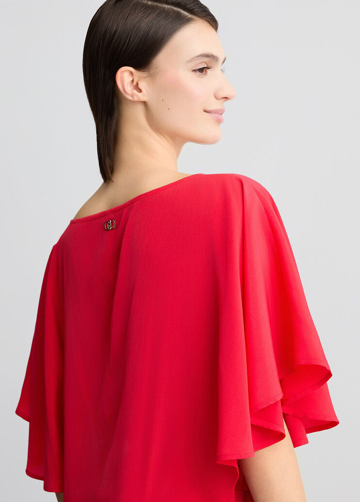 Blouse with ties red Liu Jo - large image number 2 Blouse with ties red Liu Jo - large image number 2