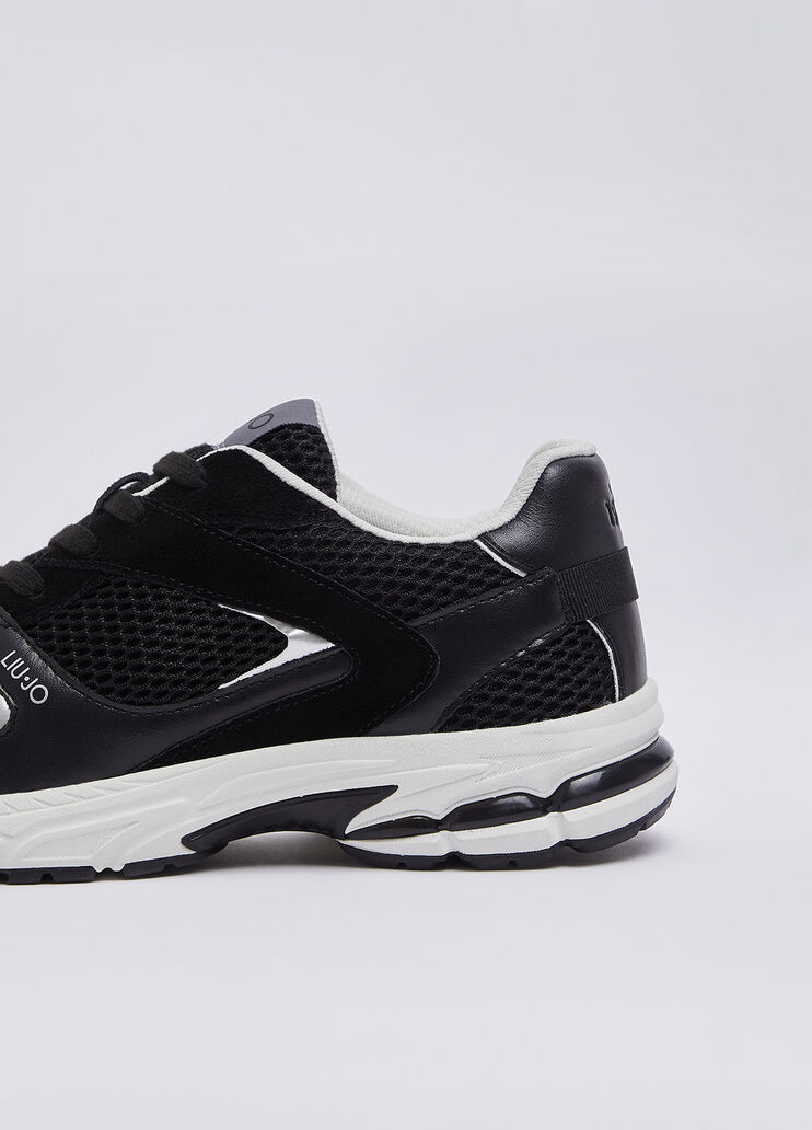 Sneakers aus Leder und Mesh Schwarz Liu Jo - medium