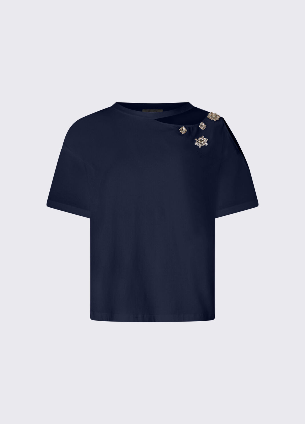 T-Shirt mit Schmuckstickerei Dunkelblau Liu Jo - large image number 5