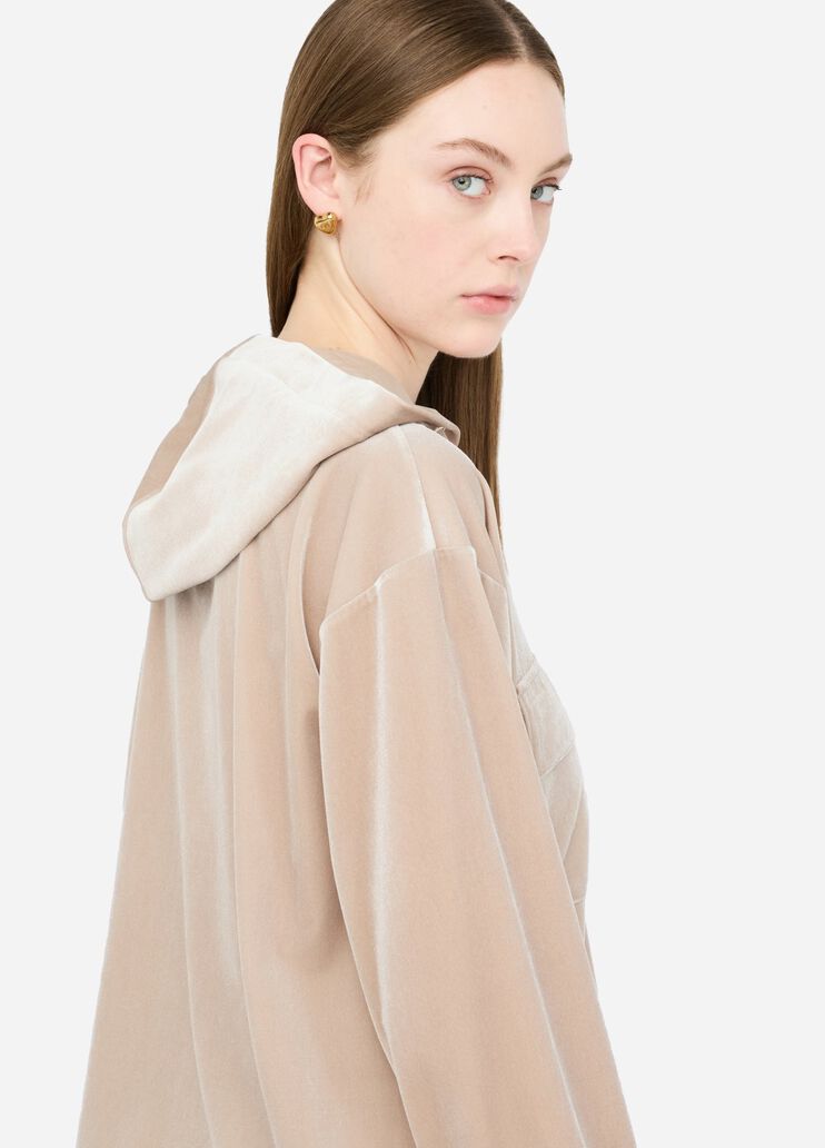 Chenille hoodie champagne Liu Jo - large image number 4 Chenille hoodie champagne Liu Jo - large image number 4