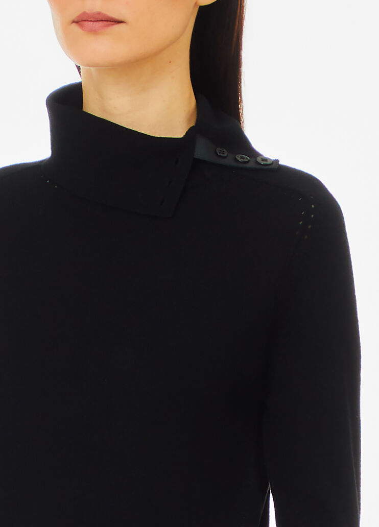 Rollkragenpullover aus Wolle  schwarz Liu Jo - large image number 2