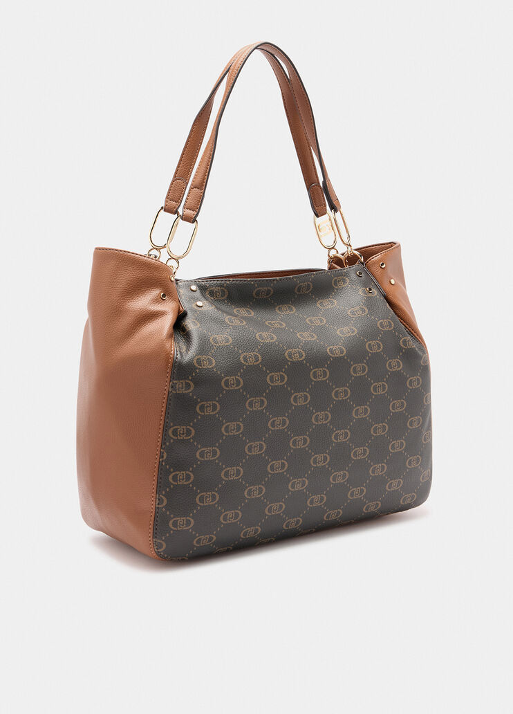 Medium tote bag with logo gingerbread Liu Jo - large image number 1