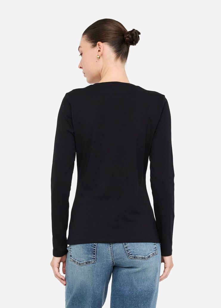 Long-sleeved T-shirt black Liu Jo - large image number 1 Long-sleeved T-shirt black Liu Jo - large image number 1