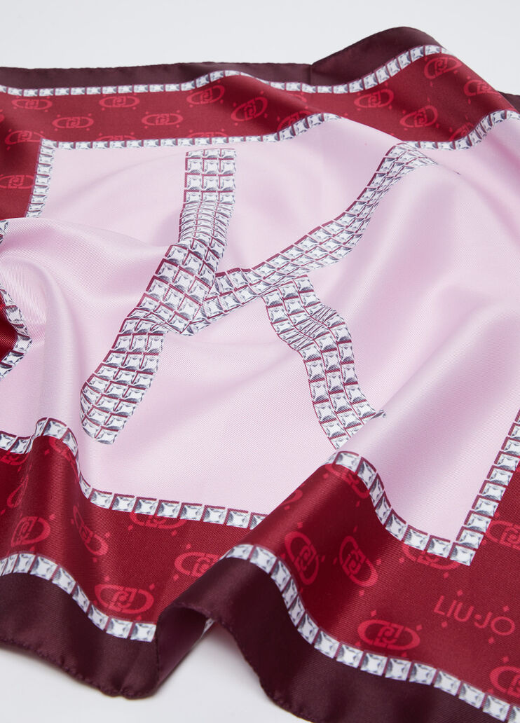 Foulard &agrave; motif lettre K rouge Liu Jo - medium