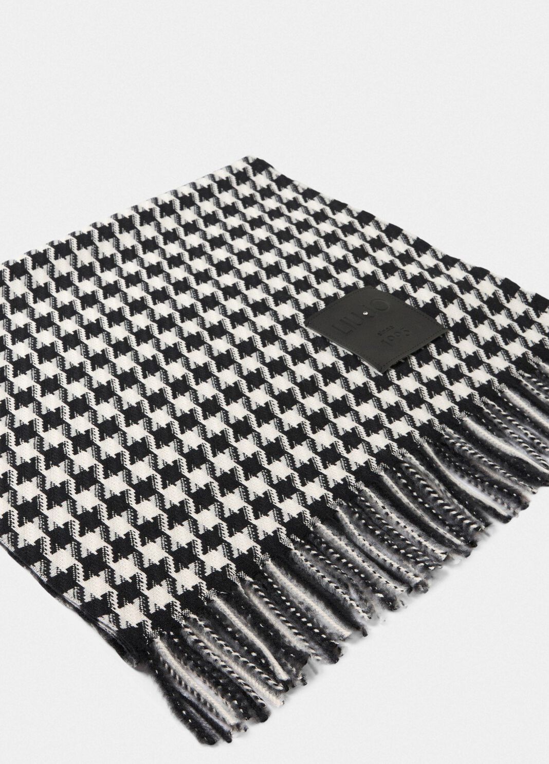 Jacquard-Stola mit Vichy-Muster Schwarz Liu Jo - large image number 4