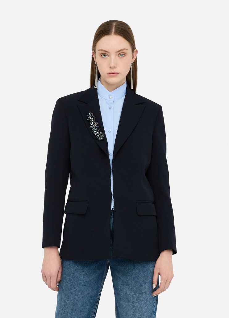 Long-Blazer mit Schmuckstickerei Marineblau Liu Jo - medium Long-Blazer mit Schmuckstickerei Marineblau Liu Jo - medium