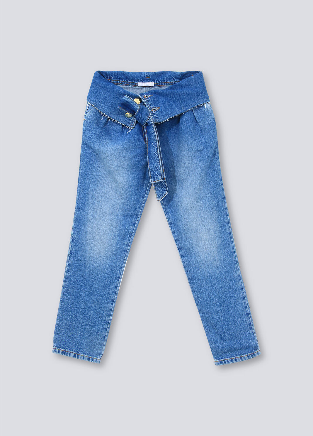 High-rise jeans with belt Blue Denim Liu Jo - large image number 0