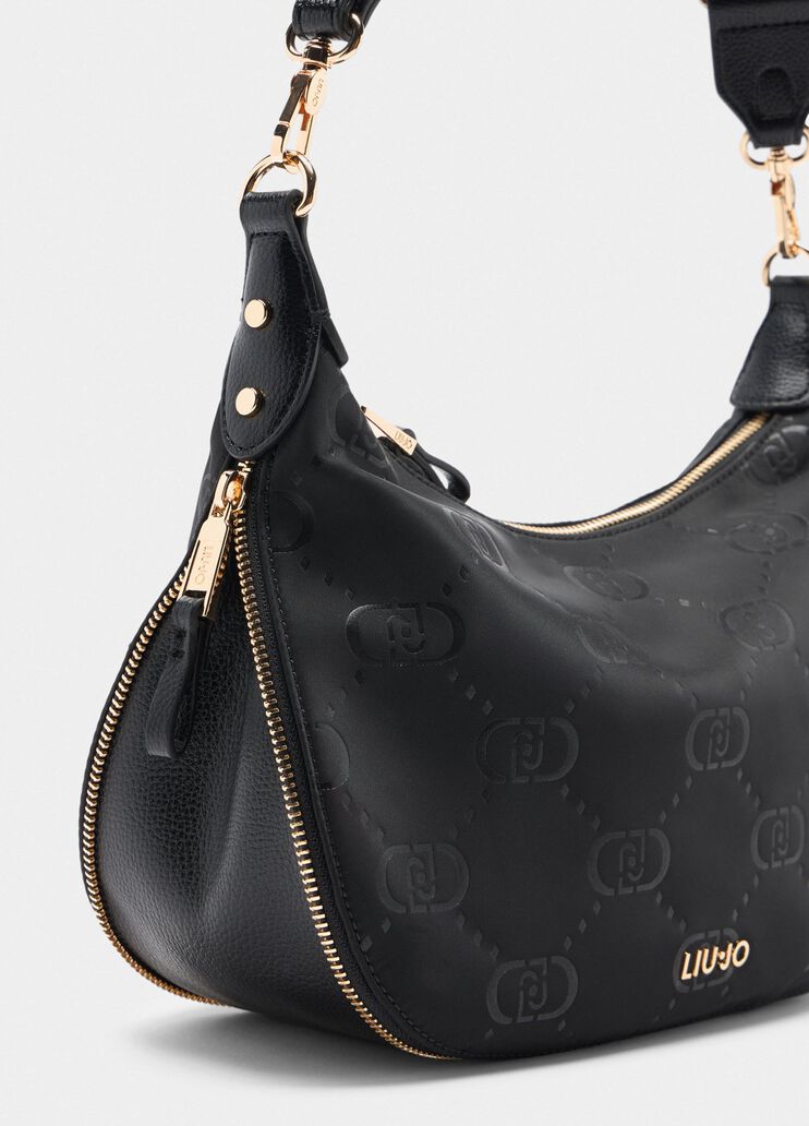 Medium nylon hobo bag black Liu Jo - large image number 5