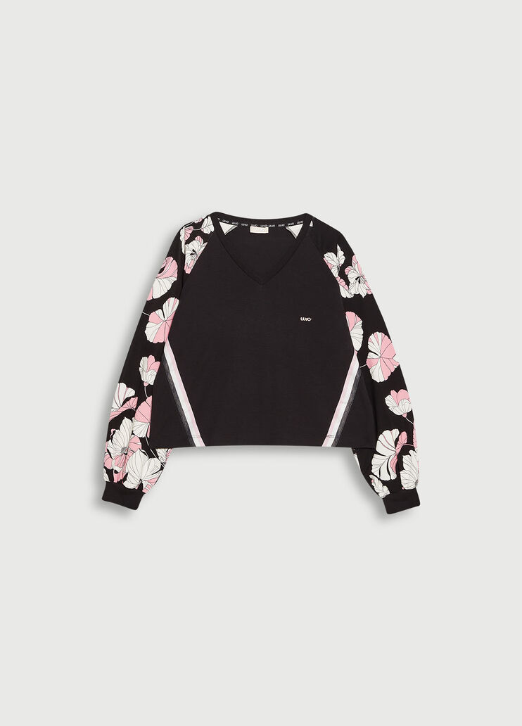 Sweatshirt with print black Liu Jo - large image number 4 Sweatshirt with print black Liu Jo - large image number 4