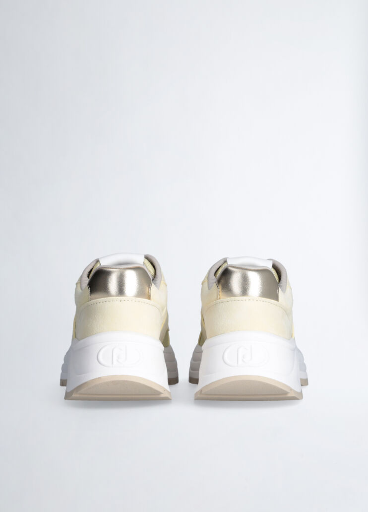 Sneakers in suede and brighty mesh beige Liu Jo - large image number 6 Sneakers in suede and brighty mesh beige Liu Jo - large image number 6