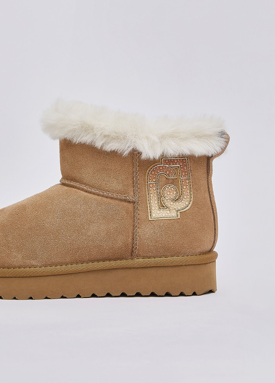 Ankle boots n suede with logo cognac Liu Jo - large image number 4