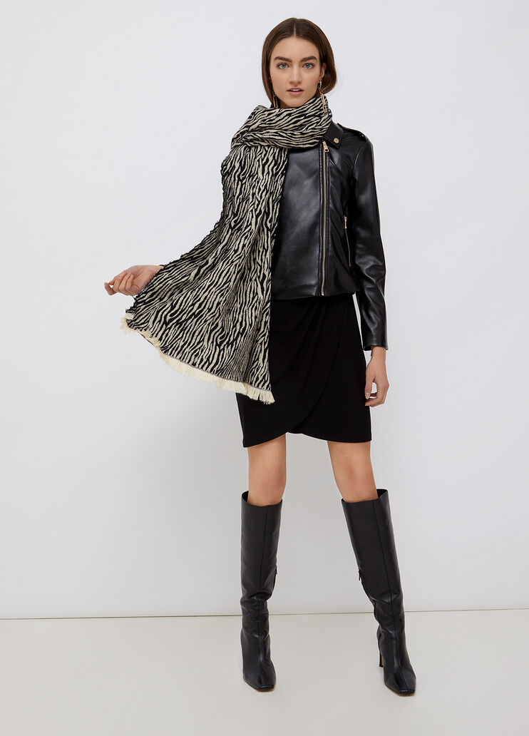 Biker jacket with pleated detail black Liu Jo - large image number 3 Biker jacket with pleated detail black Liu Jo - large image number 3