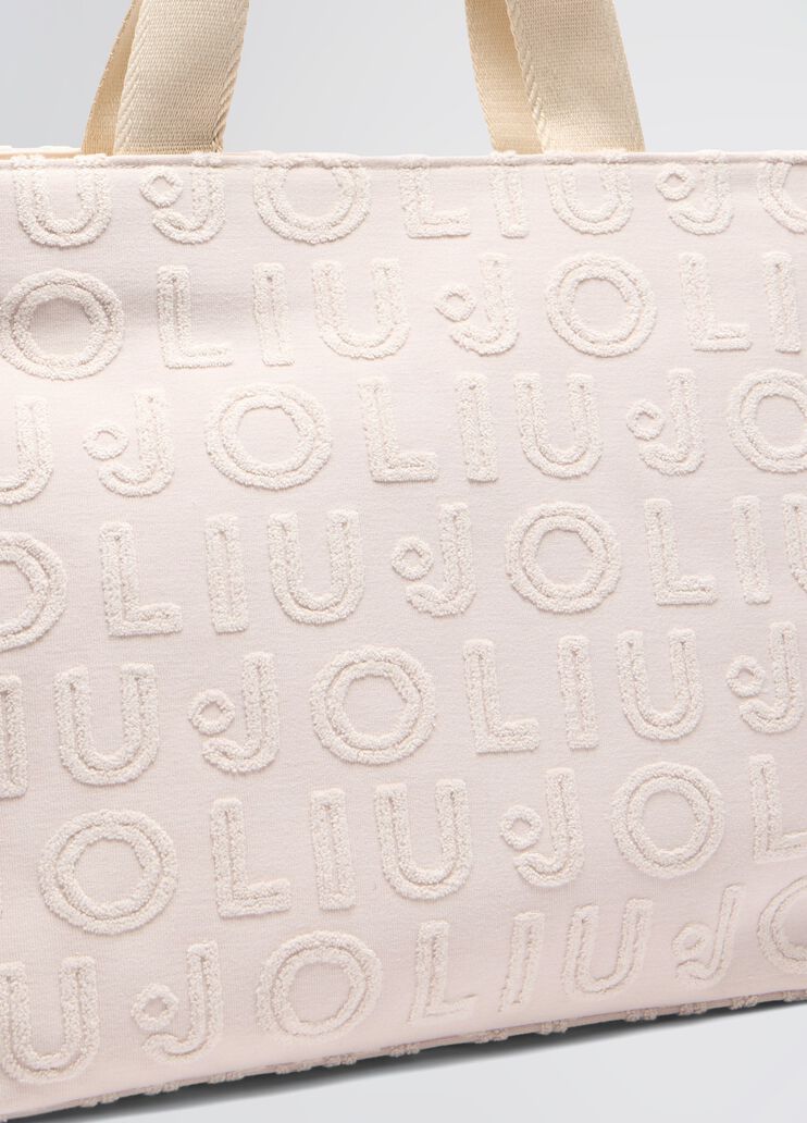 Jacquard tote bag champagne Liu Jo - large image number 4 Jacquard tote bag champagne Liu Jo - large image number 4