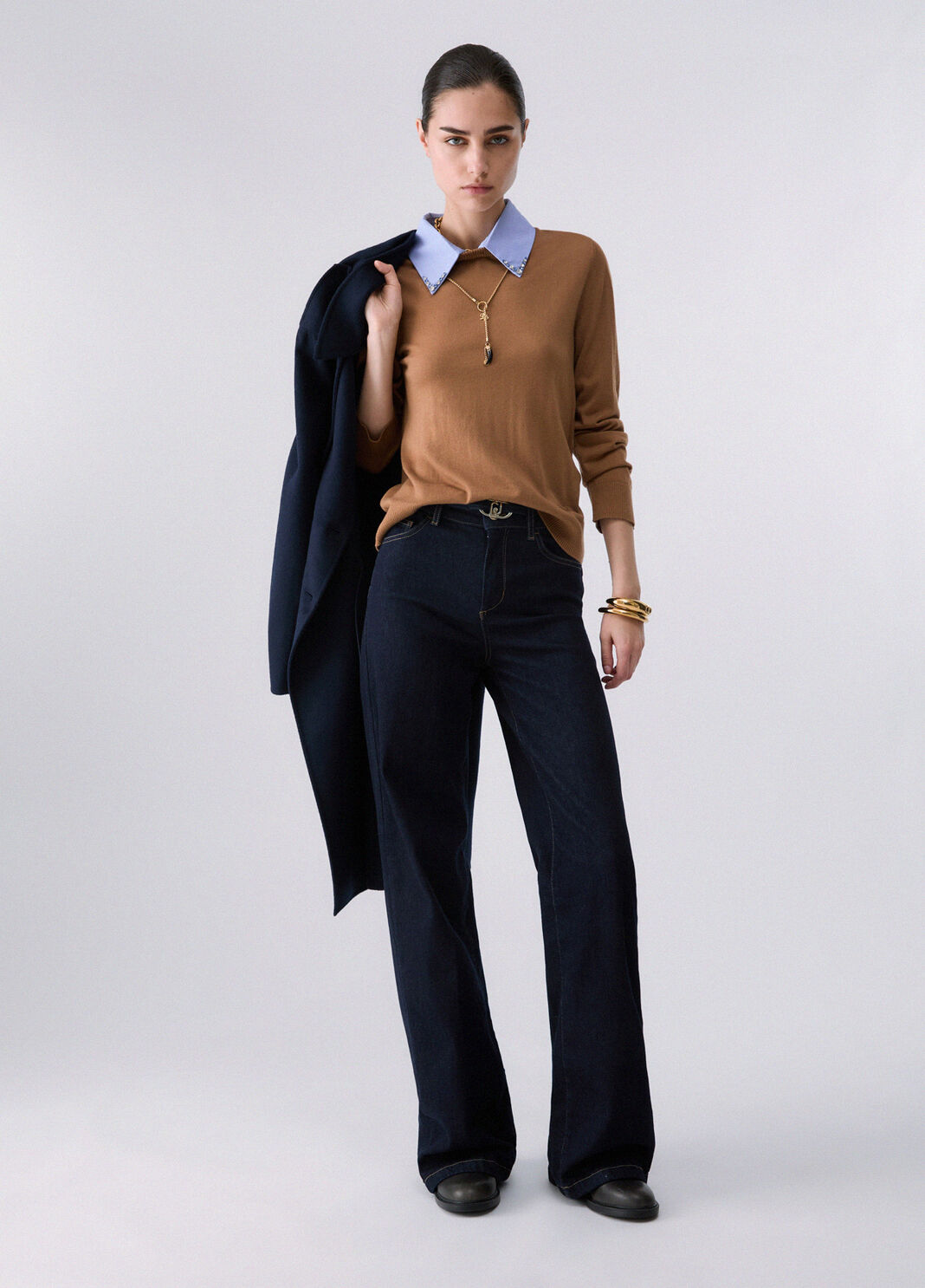 Flare jeans with belt dark denim Liu Jo - large image number 5