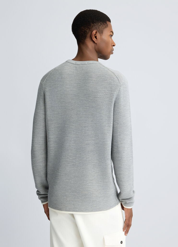 Ice grey wool pullover off-white Liu Jo - large image number 1 Ice grey wool pullover off-white Liu Jo - large image number 1