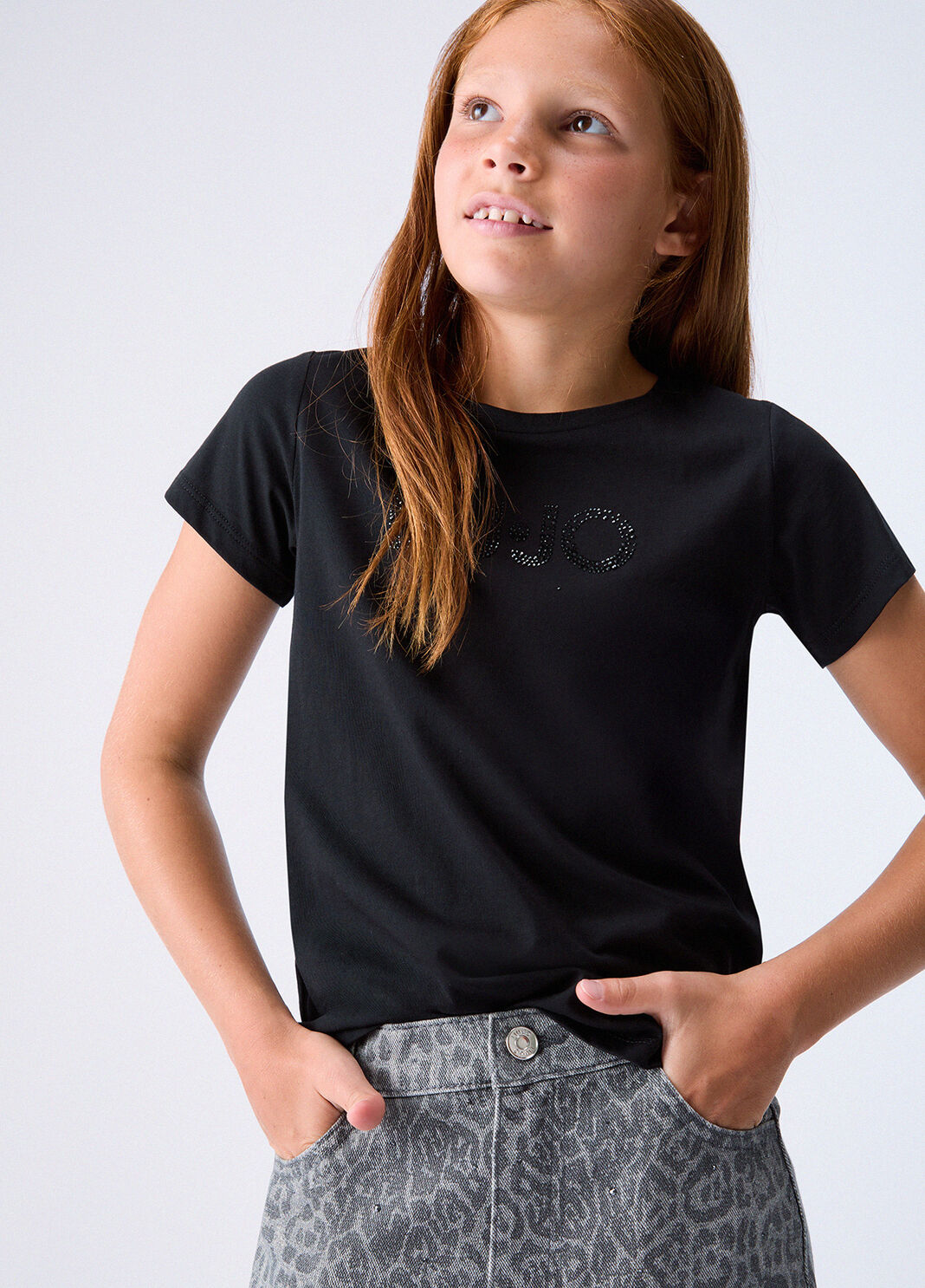 T-shirt avec logo noir Liu Jo - large image number 0