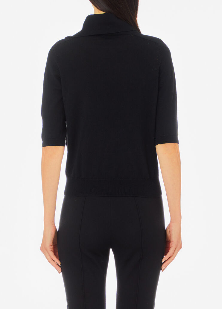 Rollkragenpullover aus Wolle  schwarz Liu Jo - medium Rollkragenpullover aus Wolle  schwarz Liu Jo - medium