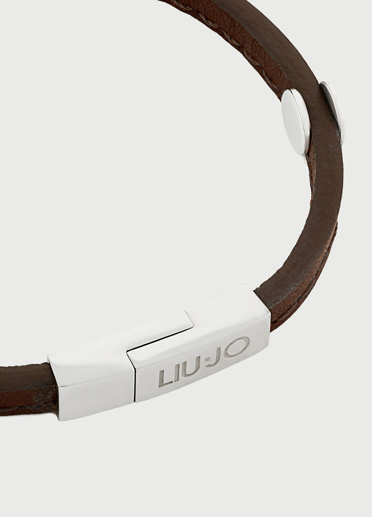 Armband aus Leder Stahlgrau Liu Jo - large image number 1